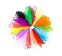 Lebanghui 20 juggling towels, colorful towels in 20 colors, dance towels for dancing, juggling, sensory, dance towels 60 x 60 cm