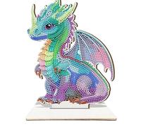 Lebartm Décoration de bureau diamant à faire soi-même en forme de dragon en cristal - Décoration de table - Décoration de table - Décoration d'intérieur