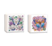 Lebartm Lot de 2 boîtes de rangement murales à rabat pour boules de coton, épingles à cheveux, accessoires quotidiens, décoration d'intérieur - 01