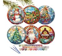 Lebartm Set de table de peinture par numéros pour adulte rond numérique peinture à l'huile sets de table modernes table à manger cuisine diamant art artisanat fournitures pour la décoration de la