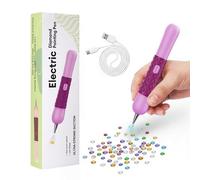 Lebartm Stylo de peinture diamant électrique sous vide - Applicateur de pierre AB sans cire - Accessoires d'art de bricolage - Kit de peinture sans fil - Kit d'outils pour adultes et amateurs