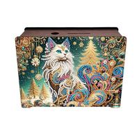 Lebartm Tirelire en forme de cochon en diamant à faire soi-même - Motif créatif de Noël - Pièces de monnaie en bois - Tirelire réutilisable - Kit mosaïque - Ornements de table - Cat01