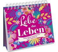 Lebe das Leben: Farbenfrohe Inspirationen voller Lebenslust | Dekorativer Spiralaufsteller für mehr Glück und Lebensfreude | Gute-Laune-Booster aus Mexiko für jeden Tag