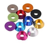 LEBEE Cqinju-Aluminium Boulons Lave-Glace à cône en Aluminium 5-10pcs M2 m2.5 m3 m4 m5 m6 m8 Colorant en Alliage en Alliage en Aluminium coloré RC Les pièces, Résistance à l'usure