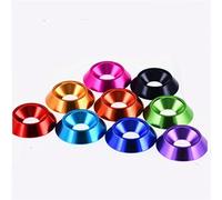 LEBEE Cqinju-Aluminium Boulons M3 M4 M5 M6 M8 Aluminium coloré Parapluie comptoir à tête Plate vis à la tête de tête Conique concave laveuse de rainure décorative, 5-10pcs, Résistance à l'usure