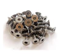 LEBEE Zixinz-Vis cylindriques DIN 7991 M6 Vis en Titane M6X10 M6X12 M6X16 M6X20 M6X25 M6X30 Flat Head Hex 4.0 Conducteur, Résistance à la Corrosion (Color : 10 pcs Ti GR2, Size : 16mm)