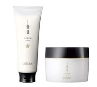 Lebel IAU Serum Cream 200ml & Lebel IAU Serum Hair Mask 170g Set (Green Tea Set)
