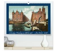 Lebendiges Hamburg von 1888 bis 1918 (hochwertiger Premium Wandkalender 2026 DIN A2 quer), Kunstdruck in Hochglanz: Ein Monats-Kalender mit ... dem historischen Hamburg von 1888 bis 1918.