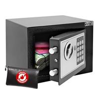 LEBENLANG 5L Coffre fort code - Aec pochette anti feu pour documents & a clef de secours I Accessoires de coffres-forts pour la maison avec serrure à combinaison I Coffre-fort mural Petit Cofre fort