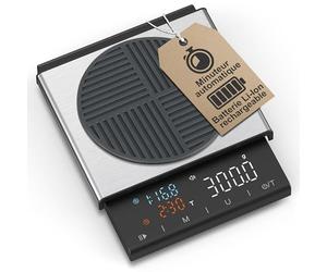 LEBENLANG Balance Cafe & Balance de Cuisine - 0,1 g de Précision & Minuteur Intégré I Pese aliment café Balances alimentaire Pèse aliment Petite balance culinaire electronique Electronic kitchen scale