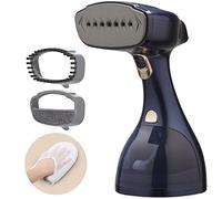 LEBENLANG Defroisseur Vapeur 1500W - 25g/min & Réservoir 300ml I Fer à Repasser de Voyage avec Gant I Steamer Portable Défroisseur Vapeur Vertical Repassage Vapeur Vertical