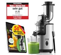 LEBENLANG Extracteur à Vitesse Lente - Acier Inoxydable & Sans BPA I Extracteur Jus Centrifugeuse Extracteurs de Jus Juicer Machine I Extracteur de Jus de Fruits et Légumes Machine A Jus de Fruit