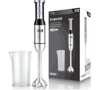 Lebenlang LBL4589 Mixeur plongeant 1000 W fonction turbo, rabattable, sans BPA acier inoxydable