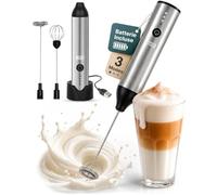 LEBENLANG Mousseur à lait électrique rechargeable - In onnexion USB | In ouet supplémentaire I Mousseurs de lait Fouet electrique matcha Milk frother Mini Melangeur Mélangeur biberon