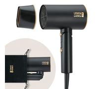 LEBENLANG Petit Sèche-cheveux Ion 2100W - Anti-Spliss avec le mode Air Froid, pliable - Accessoires de Voyage (Noir)