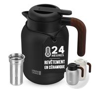 LEBENLANG Thermos café 1,5L Noir - Revêtement céramique & sans BPA