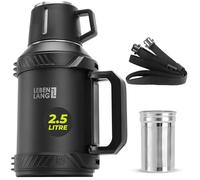LEBENLANG Thermos café 2,5 litre - 24h au chaud In obelet, passoire à thé & sangle de transport I Bouteille isotherme inox I Termos cafe Bouteilles isothermes Termo Termosse