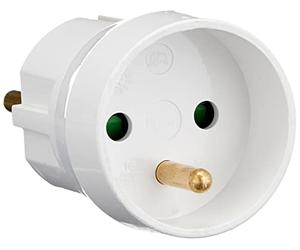 Lebenoid EBE310101 ADAPTEUR France/SCHUKO 16Amperes, Blanc [Classe énergétique A++]