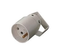 L'Ebenoïd - Fiche femelle 2P+T 16A IP40 anneau + eclipse blanc - Lébénoïd