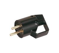 - Fiche mâle 2P+T 16A IP40 à anneau noir