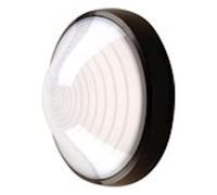 L'ebenoid - Hublot extérieur Fluo 1X13W Ø 250mm Noir Polycarbonate Lampe 4000K G24d-1 Ballast elec CL2 IK08 IP44 Super 62 EBENOID 078671