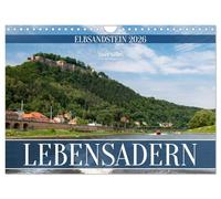 Lebensadern - Elbsandstein (Wandkalender 2026 DIN A4 quer), CALVENDO Monatskalender: Belebendes Nass, von Fluss bis Bach
