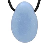 Lebensquelle Plus Angelit Pendentif Goutte d'eau percée avec Bracelet en Cuir