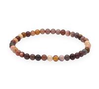 Lebensquelle Plus Bracelet à petites boules 4-5 mm - Bracelet en pierre précieuse supérieure - 19 cm - Flexible, 19 centimeters, Pierre précieuse