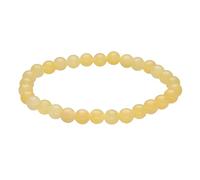 Lebensquelle Plus Bracelet de perles | Bracelet de perles 6 mm | Bracelet en pierres précieuses de qualité supérieure | Bracelet en pierre naturelle extensible (calcite orange)