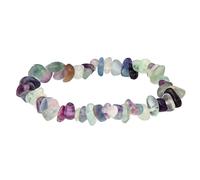 Lebensquelle Plus Bracelet éclatant de fluorite coloré | Bracelet en pierres précieuses de haute qualité, 19 centimeters, Pierre précieuse, Fluorite, 19 centimeters, Pierre précieuse, Fluorite