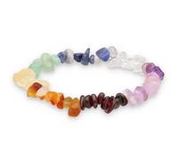 Lebensquelle Plus Bracelet éclats populaire | Bracelet élastique fait main en pierres naturelles véritables (Chakra)