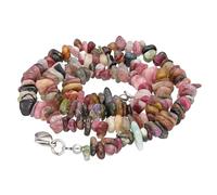 Lebensquelle Plus Chaîne à éclats en pierre précieuse avec fermoir - 45 cm de long + fermoir à griffe - Collier éclatant de pierre de guérison - Fabriqué à la main et naturellement, Medium, Gemme