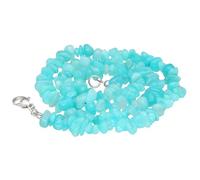 Lebensquelle Plus Chaîne à éclats en pierre précieuse avec fermoir - 45 cm de long + fermoir à griffe - Collier éclatant de pierre de guérison - Fabriqué à la main et naturellement, Medium, Gemme