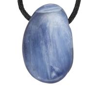 Lebensquelle Plus Pendentif en forme de goutte de kyanite - Pierre roulée avec cordon en coton - Pendentif en pierre précieuse de qualité supérieure, Pierre semi-précieuse, Disthène
