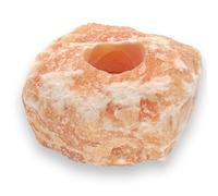 Lebensquelle Plus Photophore en calcite orange | Pierre précieuse naturelle | Bougie chauffe-plat en pierre précieuse