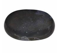 Lebensquelle Plus - Pierre à disque en onyx - Pierre de poche noire de qualité supérieure pour massage et méditation