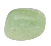 Lebensquelle Plus Pierre précieuse jade de Chine polie + carte de pierres précieuses | Taille L : 3-4 cm | Pierre de poche de guérison agréable au toucher