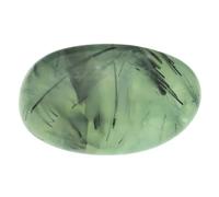 Lebensquelle Plus Pierre précieuse préhnite pierre roulée + carte de pierres précieuses | Taille L : 3-4 cm | Pierre de caresse pierre de guérison pierre de poche