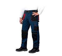 Leber & Hollman LH-FMN-T B Pantalon de travail pour homme 65% polyester, 35% coton, 270 g/m², pantalon avec poches pour genouillères, 9 poches multifonctions, boucle et crochet pour clés