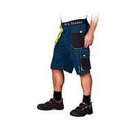 Leber&Hollman LH-FMN-TS_GBYM Pantalon de Protection pour Homme Court Bleu foncé/Noir/Jaune Taille M
