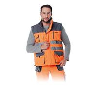 Leber&Hollman LH-Fmnx-V_Psbxxl Gilet de protection doublé, Orange/gris/noir, XXL