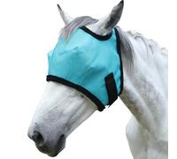 Leberna Masque anti-mouches pour cheval en maille avec protection UV avec bordure rembourrée en polaire, durable, confortable pour une protection toute la journée