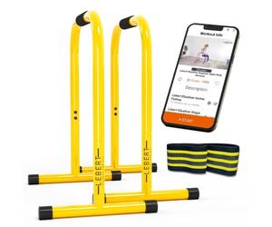 Lebert Fitness Support de Barre de dips - Original Equalizer Total Body Strengthener Barre de Traction Équipement d'exercice de Gym à Domicile Station de trempage - Bande de résistance des Hanches,