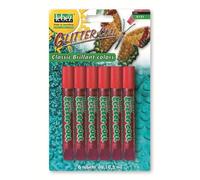 Lebez Glitter Glue Red 6 Tubes 10,5 ml lavable et non toxique pour les travaux manuels