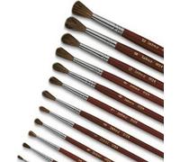 Lebez Pinceau en poils de poney 150mm pointe ronde manche en bois pour l'art et la peinture