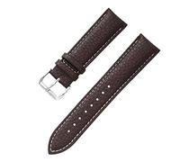 LEBINA 12mm 14mm 16mm 18mm 19mm 20mm 21mm 22mm 24mm Bracelet de Montre Universel Bracelet Souple Bracelet de Montre Intelligent, Ligne blanche marron, 19mm