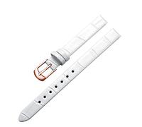 LEBINA Accessoires de Montre Bracelet de Montre Vintage pour Femme et fille Bracelet en cuir 8mm 10mm Boucle Ardillon en or Rose, Rose Blanc, 8mm