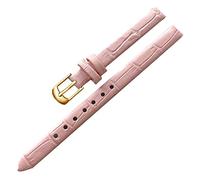 LEBINA Accessoires de Montre Bracelet de Montre Vintage pour Femme et fille Bracelet en cuir 8mm 10mm Boucle Ardillon en or Rose, Or Rose, 10mm