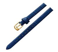 LEBINA Accessoires de Montre Bracelet de Montre Vintage pour Femme et fille Bracelet en cuir 8mm 10mm Boucle Ardillon en or Rose, Or Bleu, 8mm