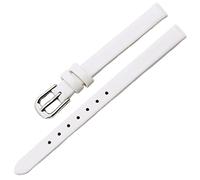 LEBINA Bracelet de Montre en cuir Souple Bracelet de Montre pour Femme 6mm 8mm 10mm 12mm Bracelet pour Femme Petit Bracelet de Montre en cuir, Blanc, 12mm